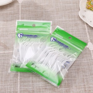 Lipéad Príobháideach Lipéad Ardchaighdeáin 20 PCS Pacáil Fiacla Floss Floss Toothpicks Mórdhíol Floss Fiaclóireachta